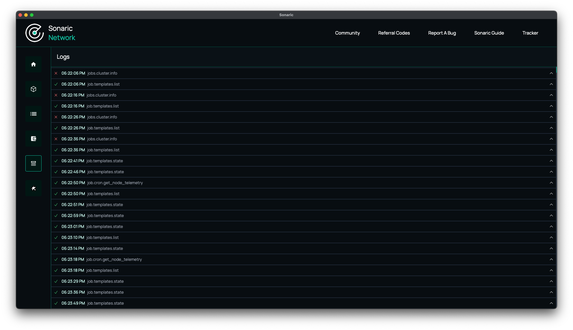 Sonaric Logs