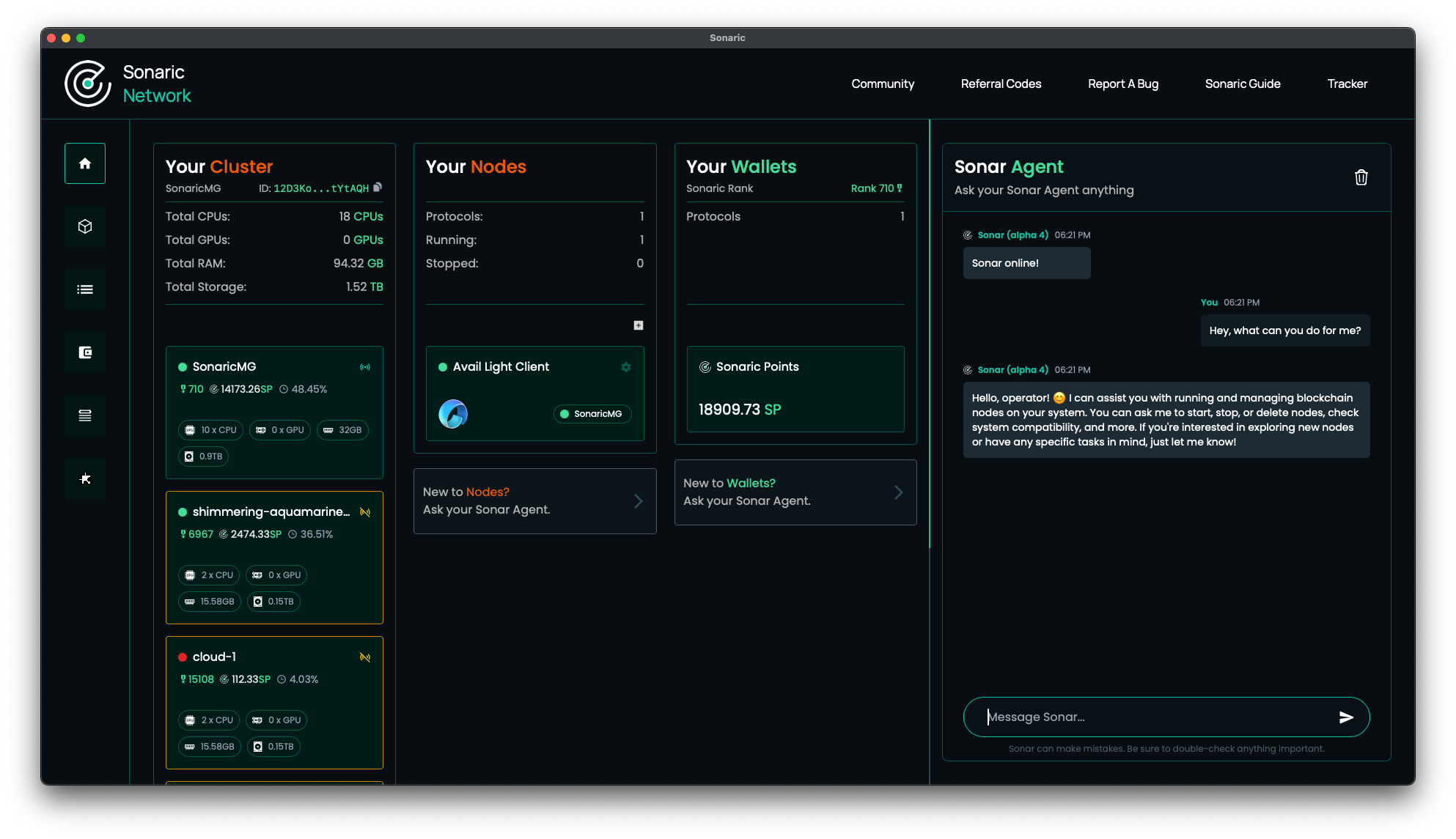 Sonaric Main Dashboard